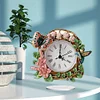 DIY Butterfly Hummingbird Acrylic Diamond Painting Clock Desktop Ornaments