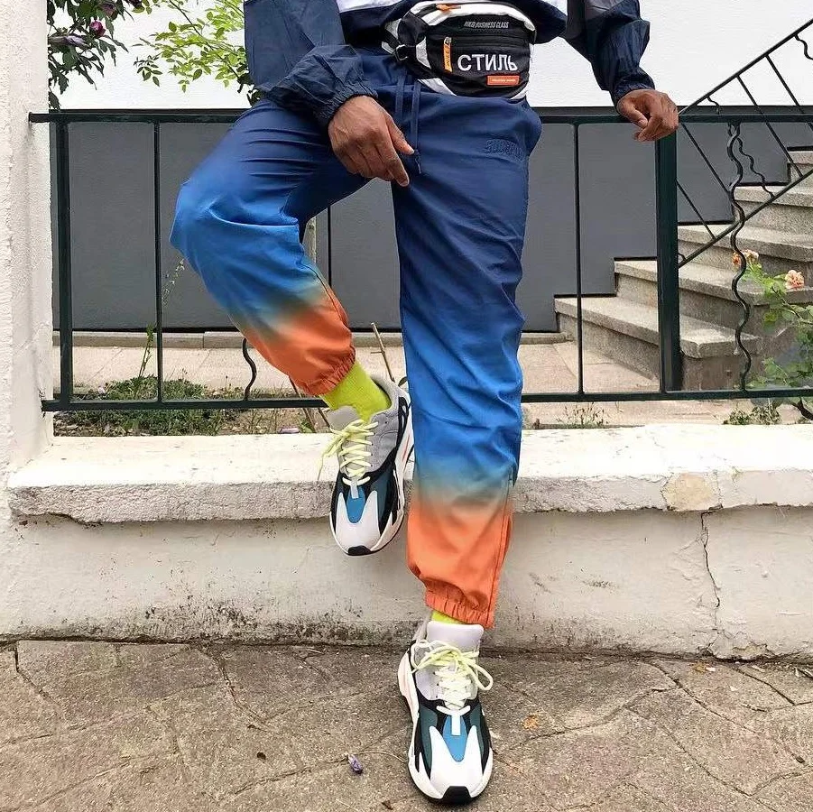 Gradient casual street sports trousers