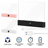 Book Light Rechargeable Clear LED Flat Reading Light with 3 Colors & Timer Dimmable Panel Plate Lamp Funny Gifts for Readers Kids Women Men
