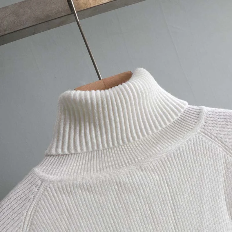 New casual thick Autumn Winter turtleneck oversize Sweater Pullover Women warm chic female loose Knitted Basic Sweaters pull