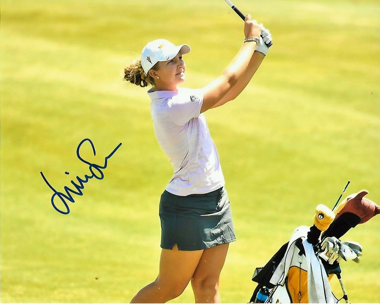 LPGA GOLFER LINNEA STROM SIGNED 8x10 Photo Poster painting D w/COA WOMEN'S GOLF PROOF SWEDEN