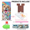 2-Pack Acrylic Bear Dog Diamond Art Phone Stand & Mirror Kit for Beginner Adult