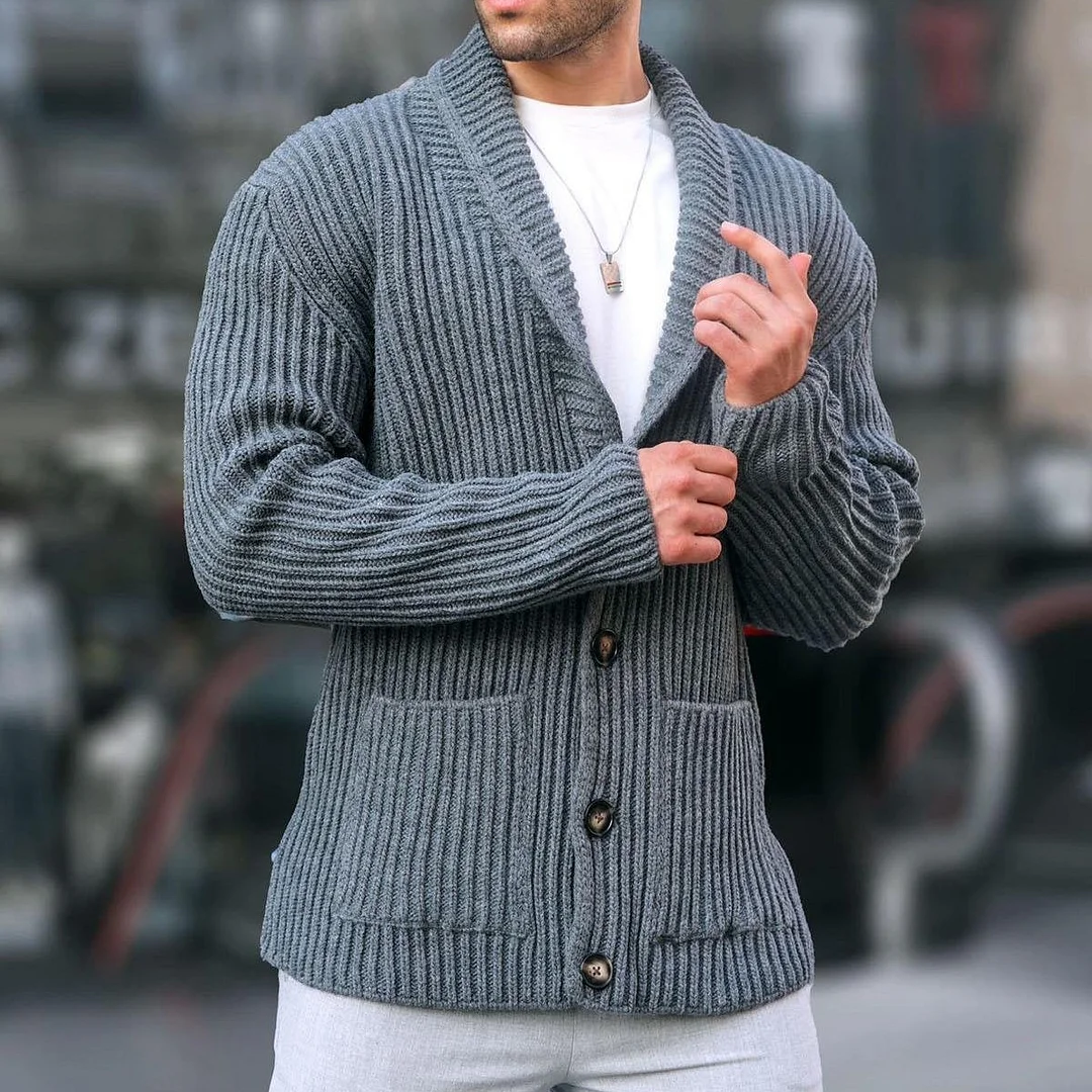 Wongn Wongn Men's New Cardigan Sweater Autumn And Winter Men's Long Sleeve Knit Sweater Men's Coat