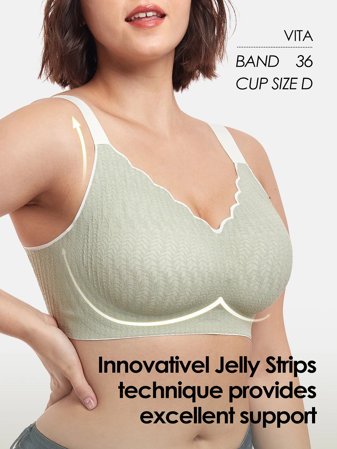 Brabalas Unlined Smooth Wireless Bras for Women with Support and Lift Comfort Seamless Bra V Neck Bralettes.