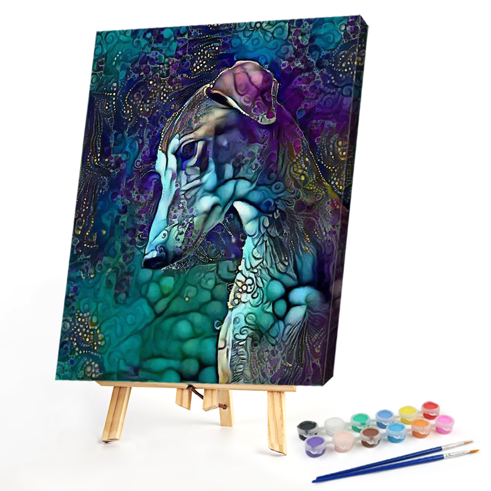 

40*50CM - Paint By Numbers - Psychedelic Dog, 501 Original