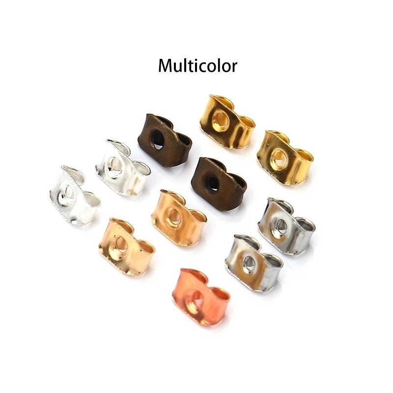100 PCS/Package 3.5*5mm 4.5*6mm Iron Solid Color Earplug
