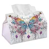 Big Butterfly DIY PULeather Diamond Painting Tissue Box for Adults Beginners Large Size Diamond Art Paper Storage Holder for Living Room Bedroom Bathroom Table Decor
