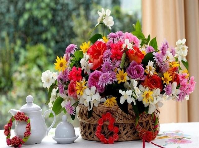

Flower Basket – Paint By Numbers - 40*50CM, 501 Original
