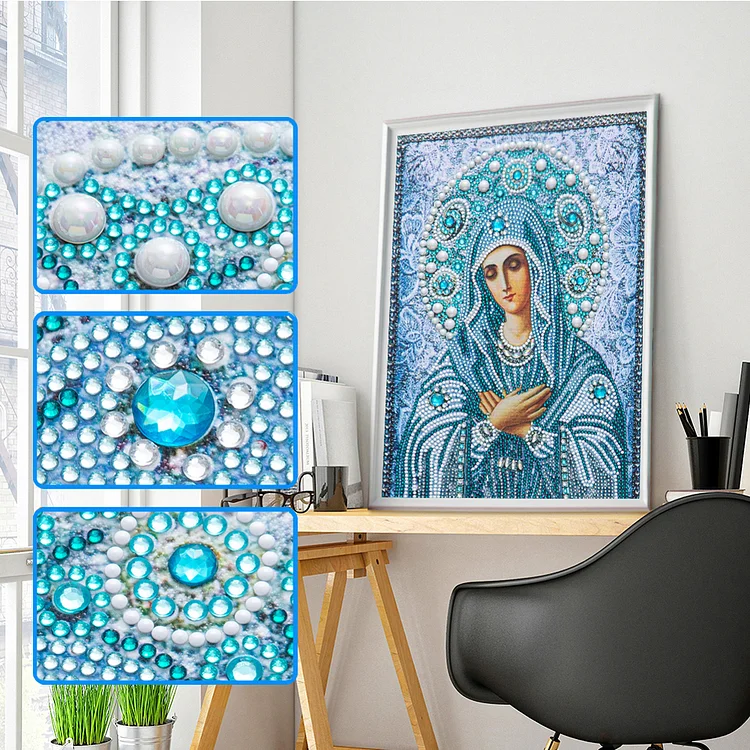 Partial Special-Shaped Diamond Painting - Religious Belief 30*40CM