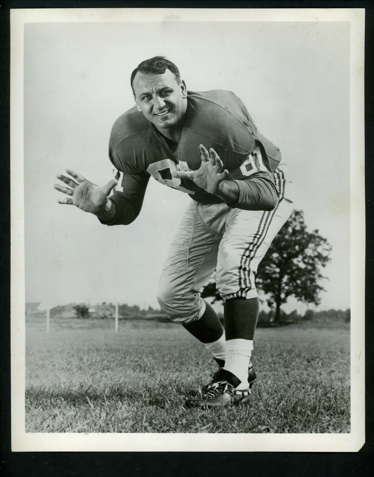 Andy Robustelli New York Giants Team Issued 1960 Press Photo Poster painting used for 1974 Fleer