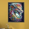 Feuille dragon-partielle ab carr&eacute; peinture diamant-40*50cm