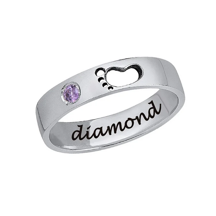 Hollow Foot Diamond Ringcustomized, personalized, gift