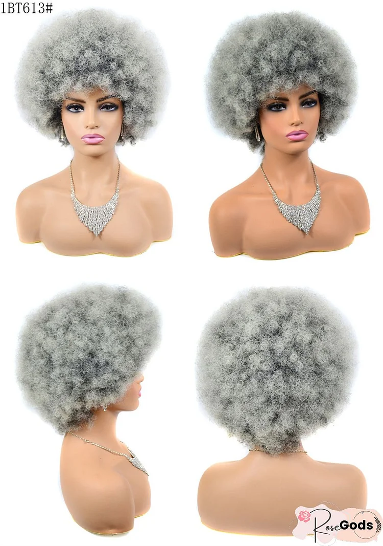 Explosive Head Wig Head Cover Microwave Curly Hair Fluffy Wig Head Cover