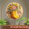 Rain Boots DIY Diamond Painting Hanging Pendants Acrylic Crafts Kit for Home Wall Decor