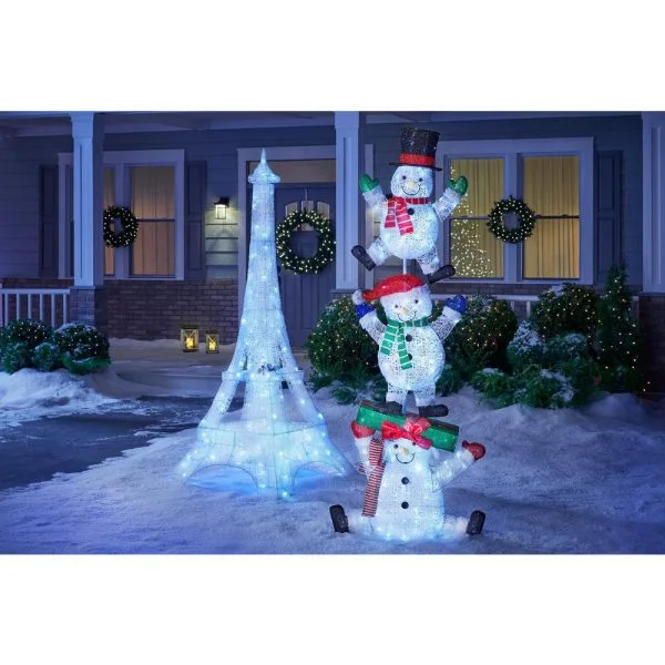 🔥kukelife🔥Christmas-86 in led lighted twinkling eiffel tower