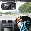 1080P WiFi Dash Cam Parking Monitoring Triple Lens Front Rear Inside HD Car DVR