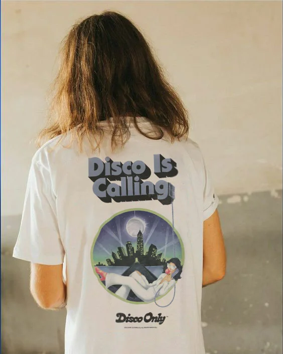 DISCO ONLY 'Disco Is Calling' Tee - White