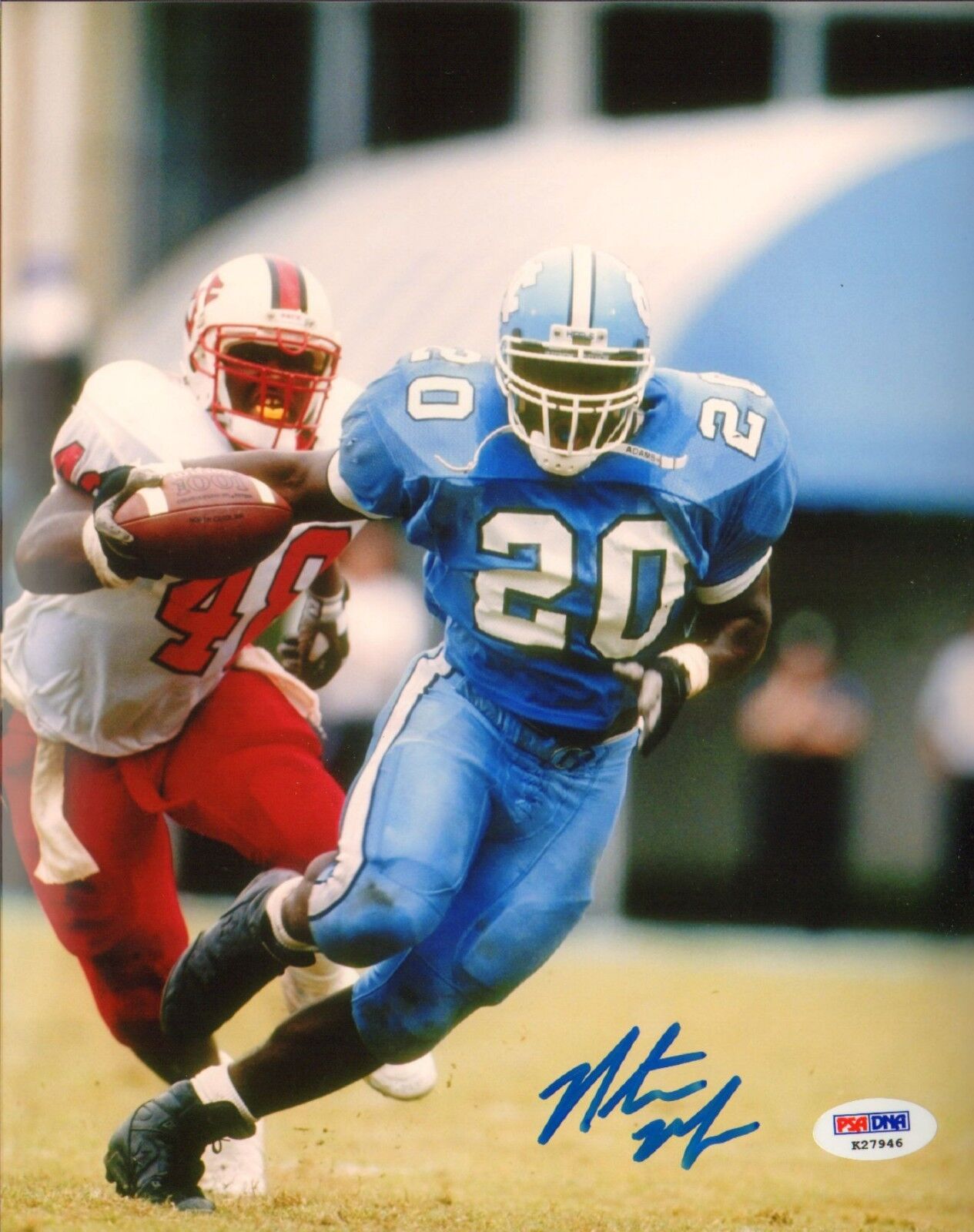 Natrone Means Signed UNC Tar Heels 8x10 Photo Poster painting PSA/DNA COA North Carolina Picture