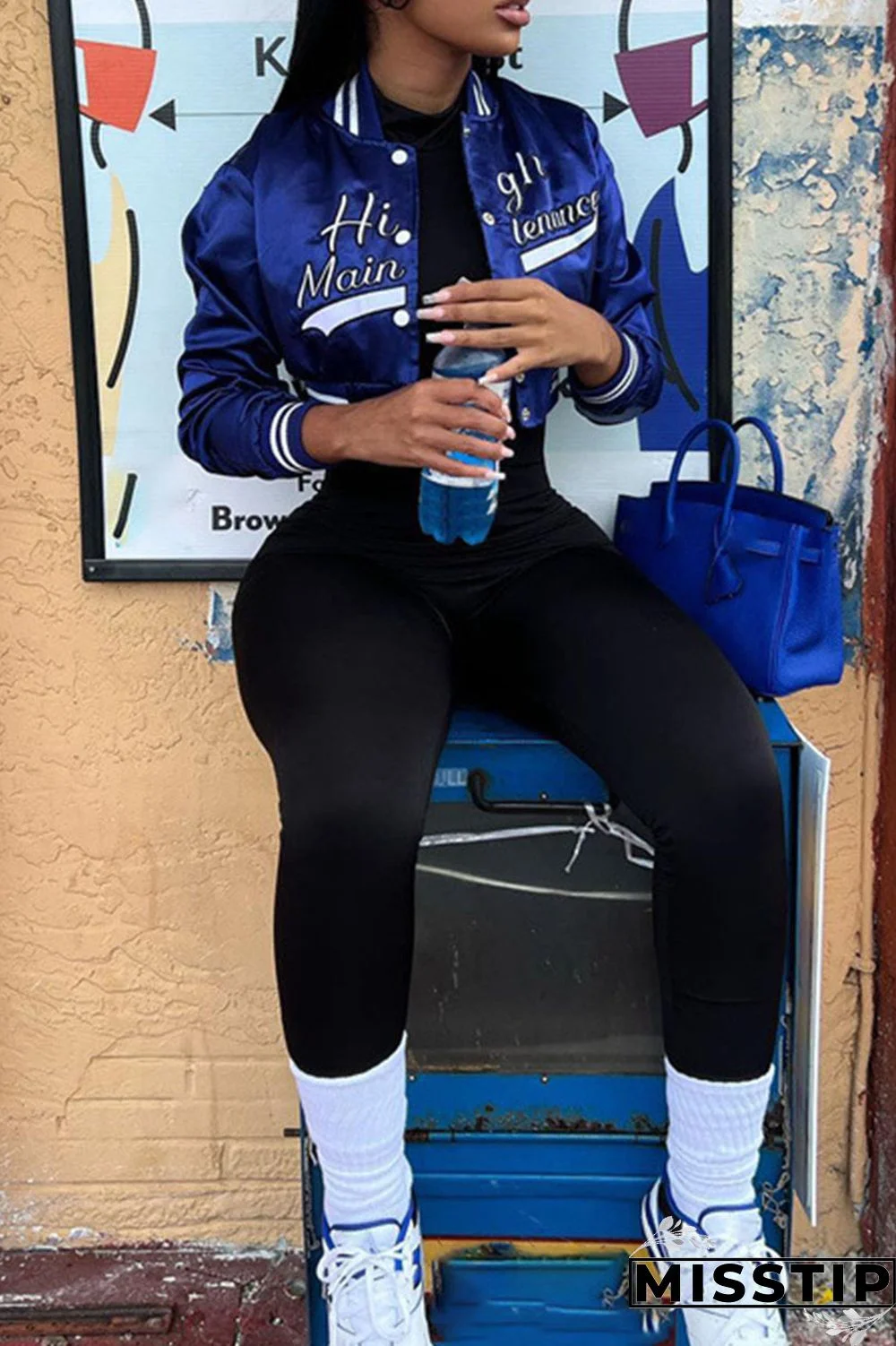 Green Casual Street Embroidered Patchwork Buckle Cardigan Collar Outerwear