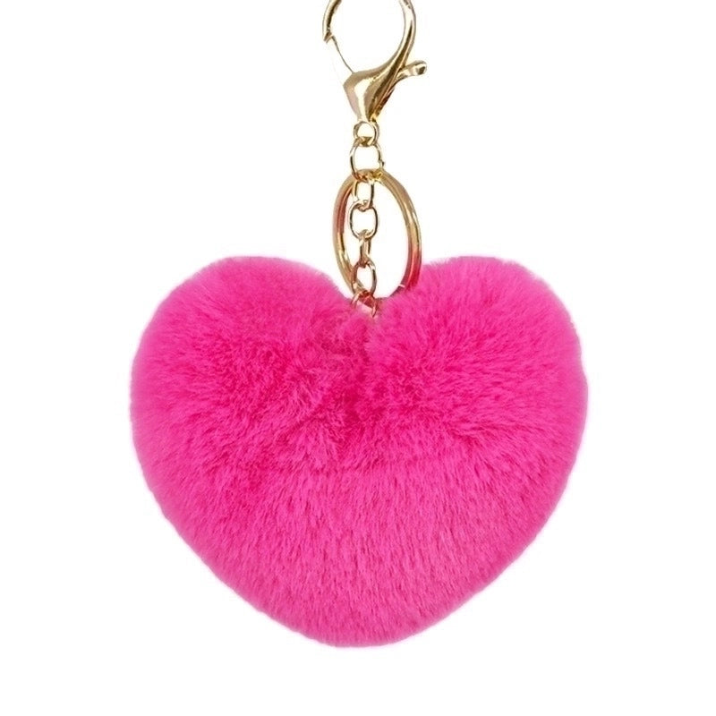 Sweet Minimalist Heart Shape Alloy Valentine’s Day Women’s Bag Pendant Keychain