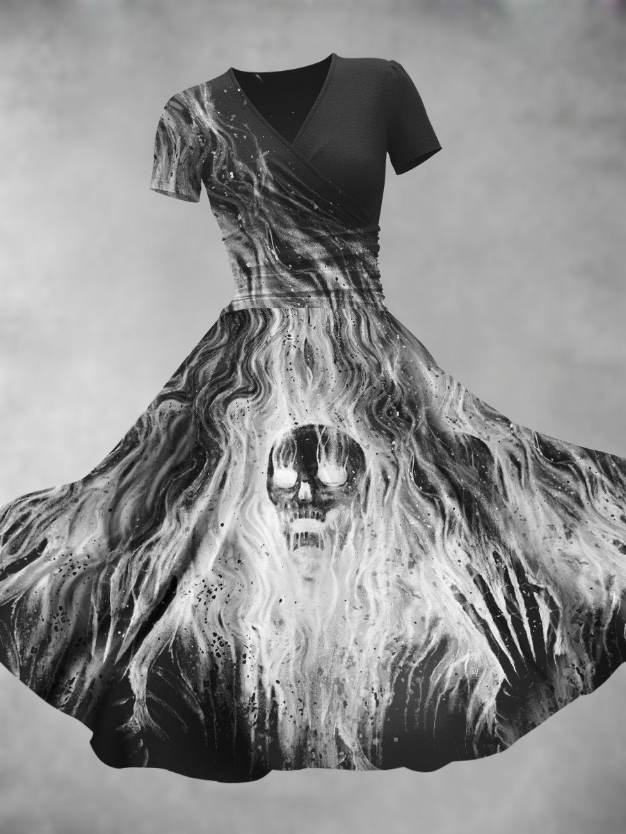 Women´s Halloween Scary Ghost Artistic Maxi Dress