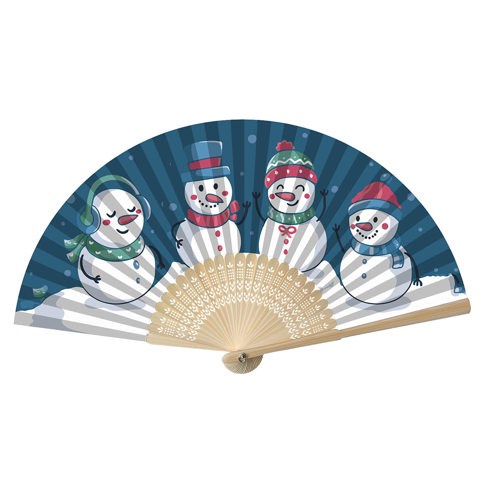

Snowman - Paint By Numbers - Folding Fan, 501 Original