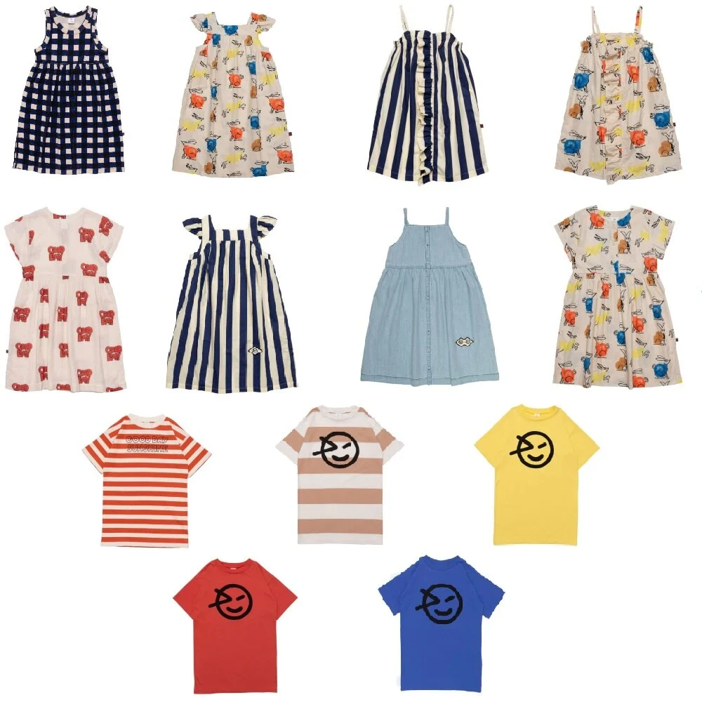 Girls Dress 2022 Summer New Sling Skirt Printed Doll Collar Girls Dress Cotton Casual Children's T-shirt Children's Clothing