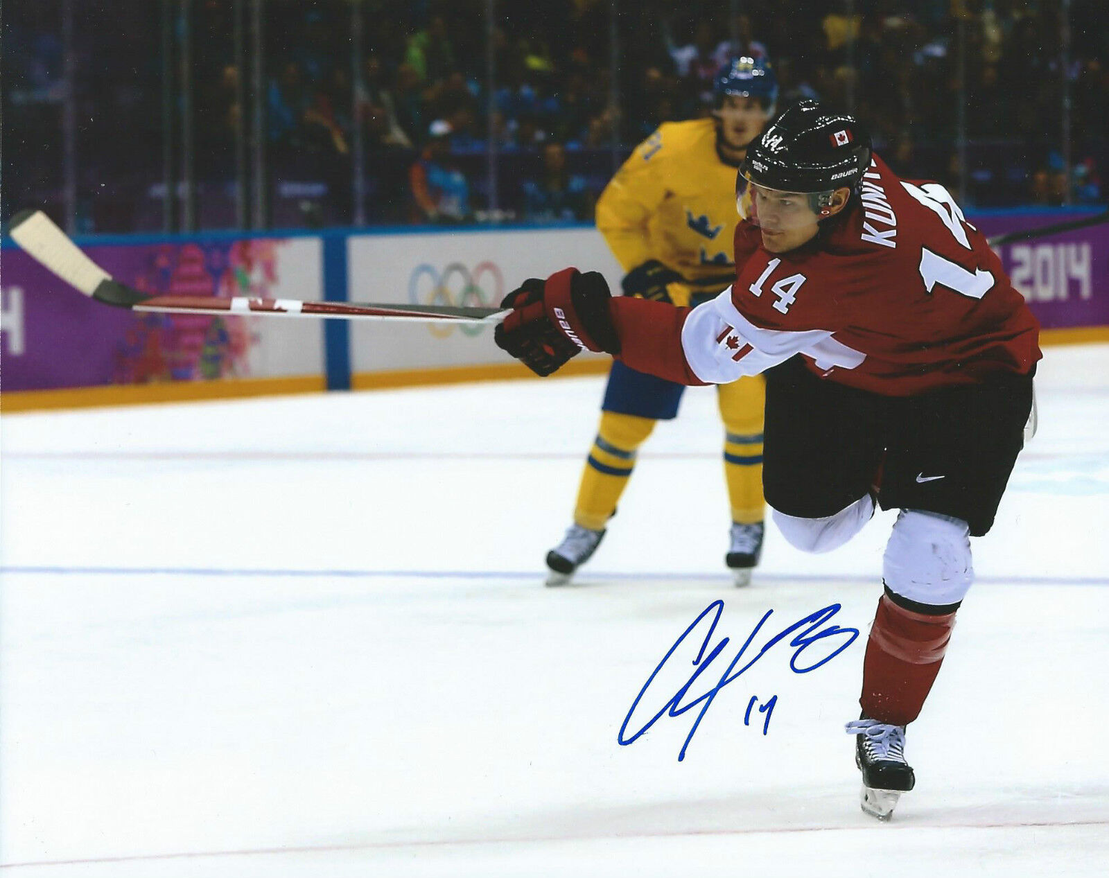 **GFA Team Canada *CHRIS KUNITZ* Signed 8x10 Photo Poster painting MH4 COA**