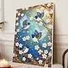 Kit de peinture DIY en perles 30x40cm avec un cadre autocollant (oiseau bleu)