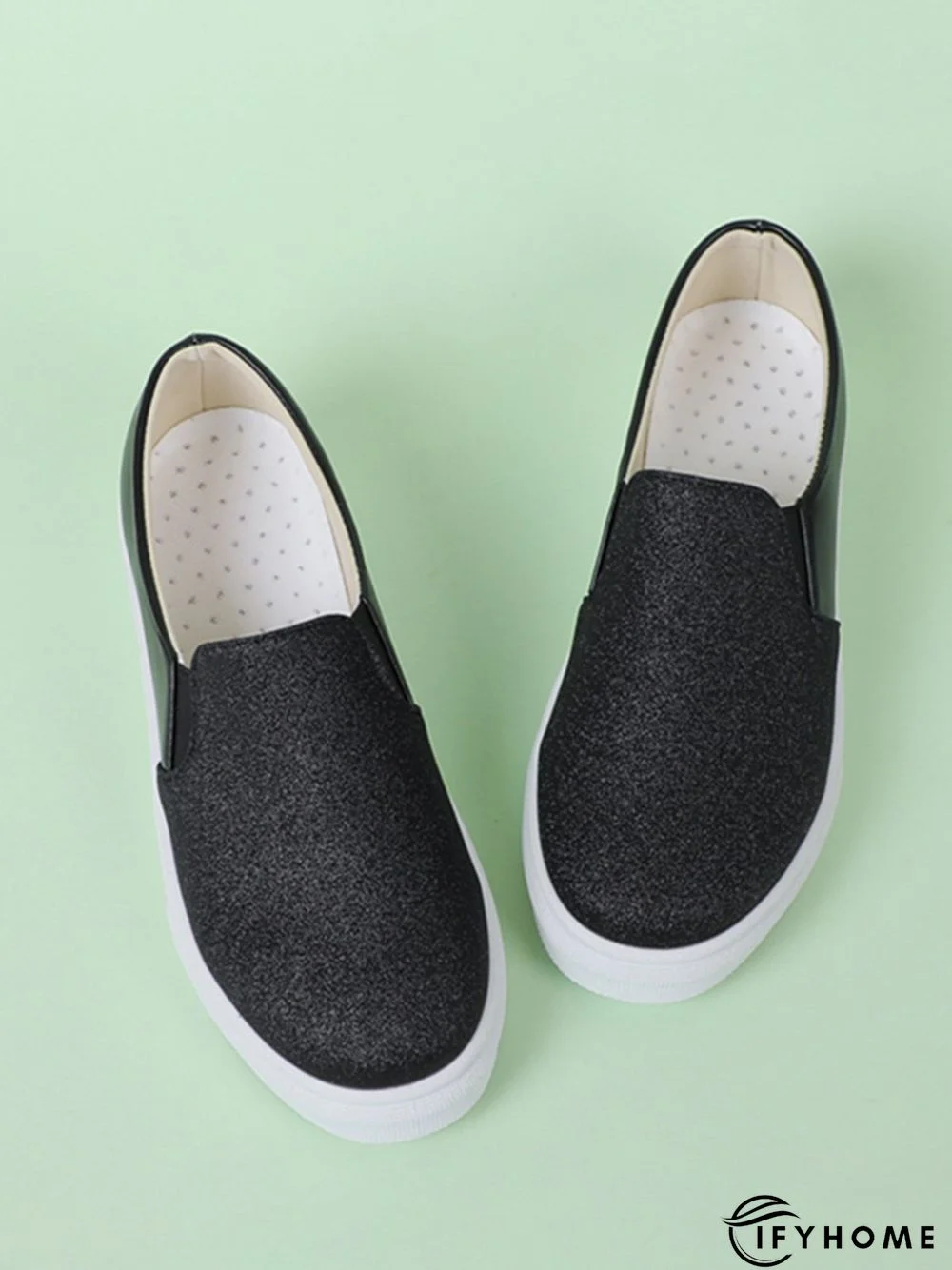 Glitter Split Joint Slip On Casual Shoes | IFYHOME