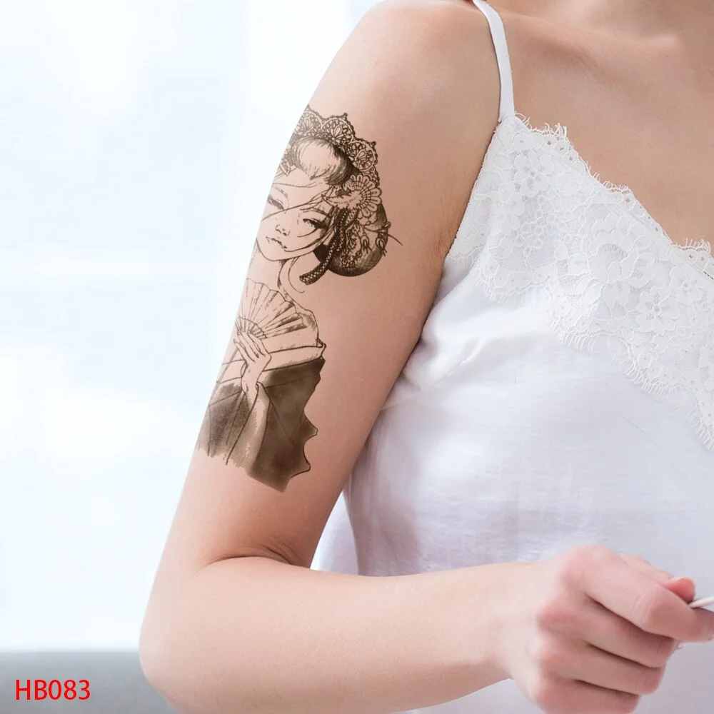 Sdrawing Transfer Waterproof Temporary Tattoos Sticker,Fake,Women Men Wolf,Skull,Eagle,Black Dragon,OWL,Beauty Body Art,Sexy Makeup