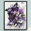 Purple Butterfly-11CT Counted Cross Stitch 40*50cm/15.75*19.69in