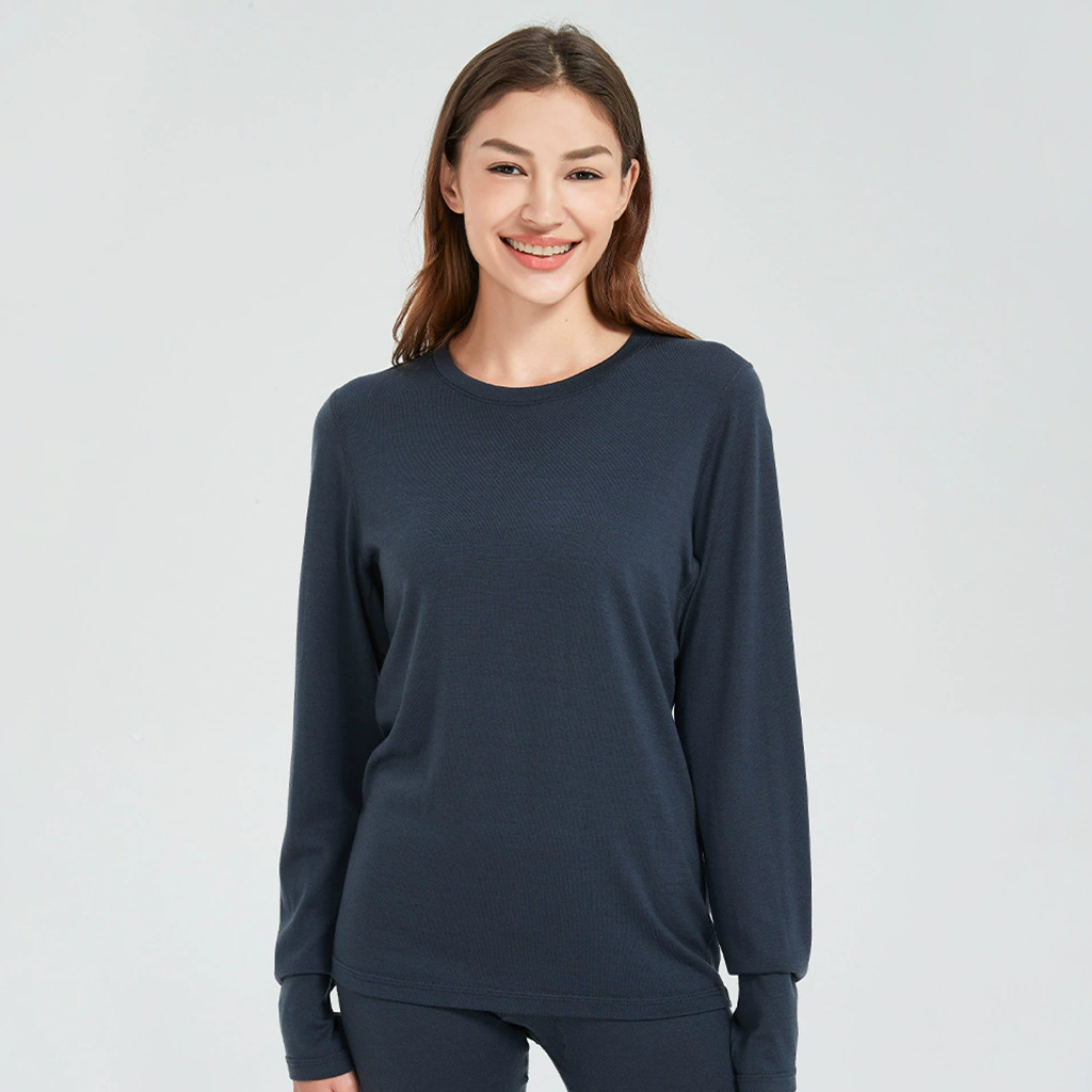 300g Women's 100% Merino Wool Base Layer Top REAL SILK LIFE