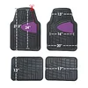FH Group Automotive Floor Mats - Heavy-Duty Rubber Floor Mats for Cars, Universal Fit Full Set, Climaproof Floor Mats, Trimmable Floor Mats for Most Sedan, SUV, Truck Floor Mats Purple