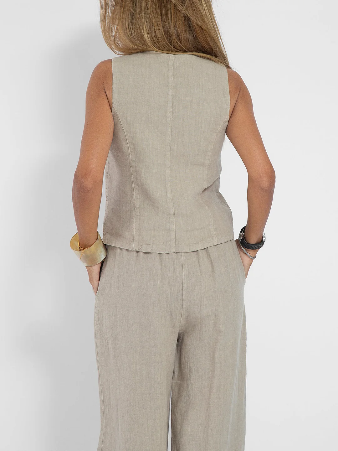 Woman - Linen Suit-inspireuse