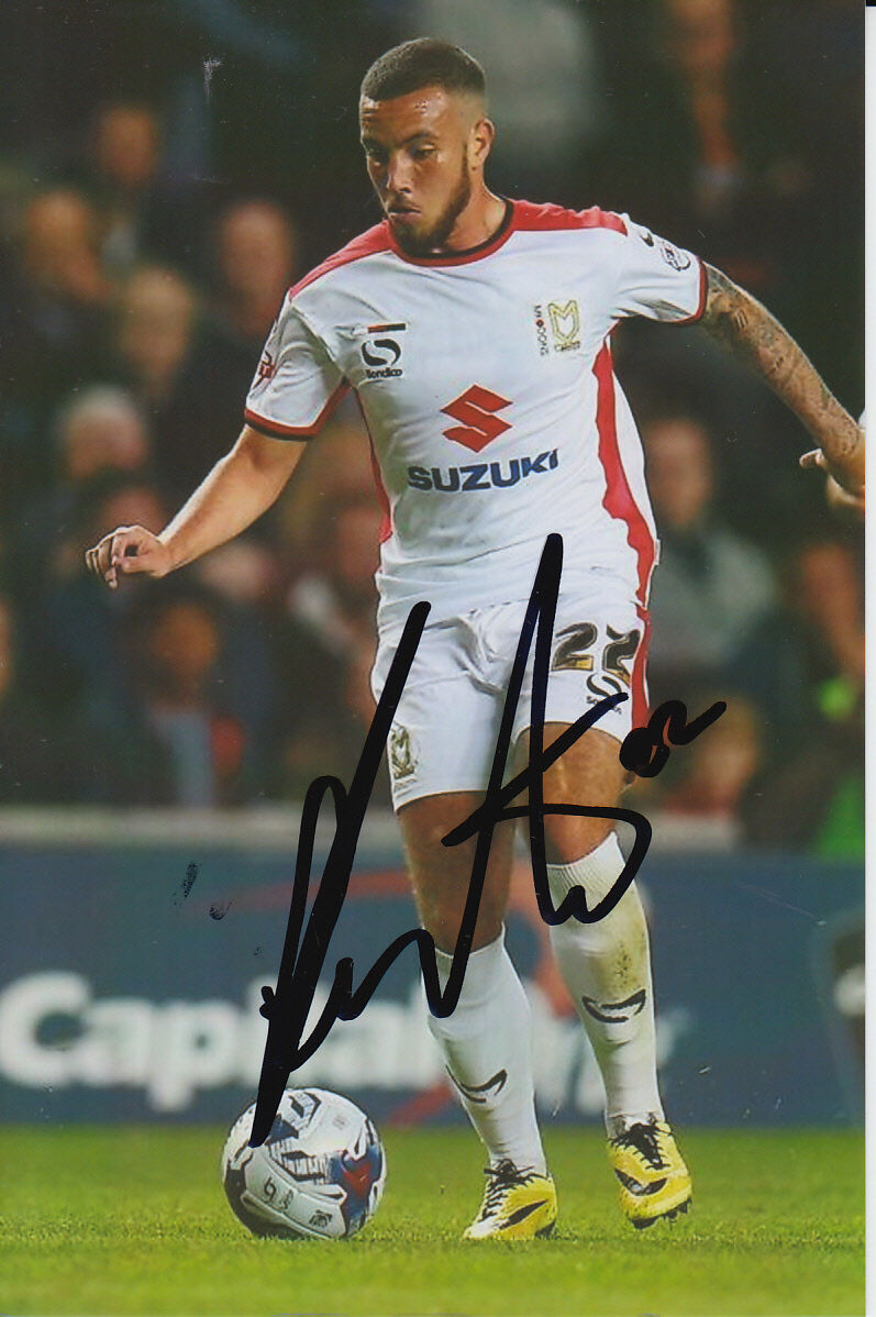 MK DONS HAND SIGNED SAMIR CARRUTHERS 6X4 Photo Poster painting 1.