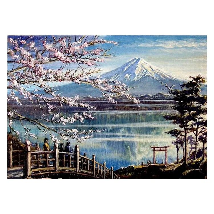 Cherry Blossom Round Full Drill Diamond Painting 40X30CM(Canvas) gbfke