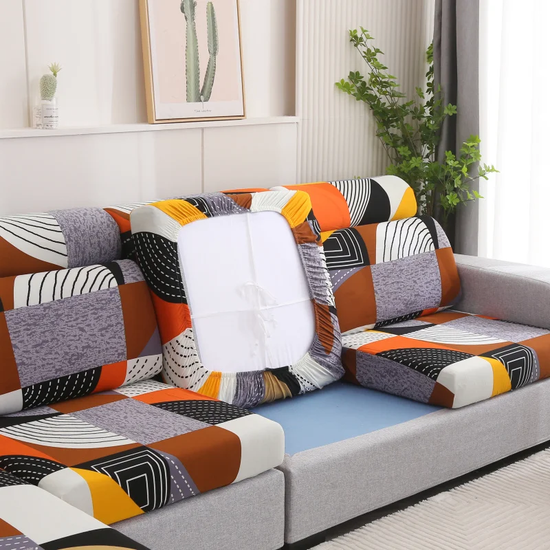 Nigikala Floral Printing Sofa Seat Cushion Cover Corner Sofa Elastic Chair Cover Couch Cover Furniture Protector 1/2/3/4 Seater