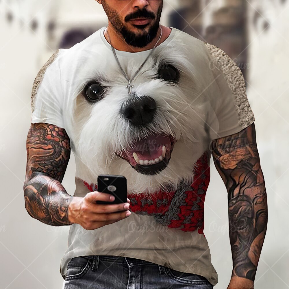 

Dog - 3D Printed Men T Shirt, Xl, 501 Original