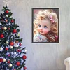 Diamond Painting -DIY Round Drill Curly Hair Big Eyes Girl