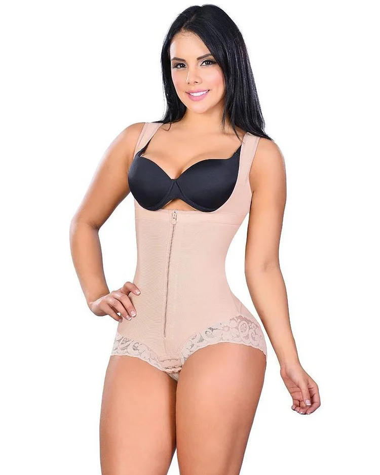 High Back Thick Straps Body Shaper compression Panty- High Compression Line Ref2102