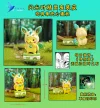 Eevee Family Cosplay Pikachu Enjoying Afternoon Tea Set - Pokemon Resin Statue - QN Studios