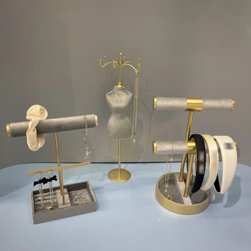 Minimalist Round Metal Spray Paint Jewelry Rack 1 Piece