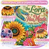 Dragonfly Sunflower Verse Special Shaped DIY Partial Drill Diamond Painting Kits 30x40cm