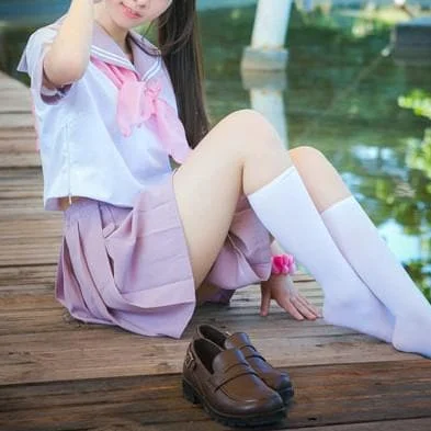 Purple Sailor Style Shirt/Skirt/Set SP166982