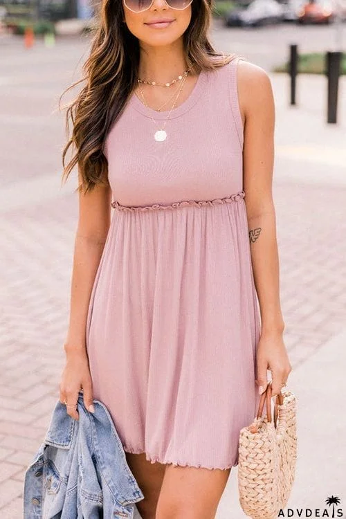 Ruffles Waist Tank Mini Dress