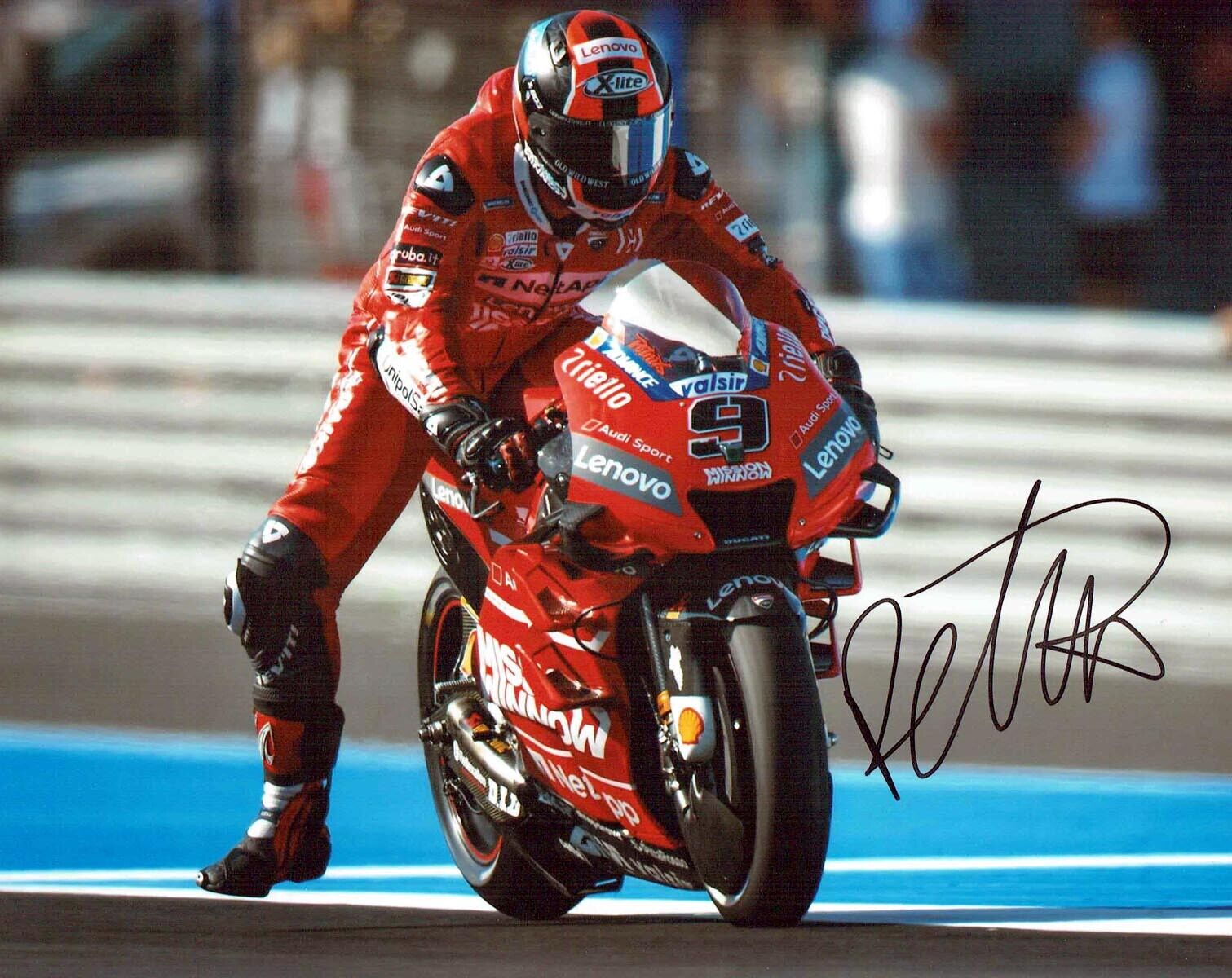 Danilo PETRUCCI 2019 SIGNED 10x8 Photo Poster painting 5 Autograph Ducati AFTAL COA MOTOGP