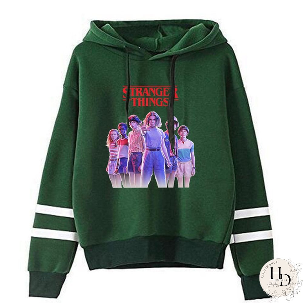 Stranger Things Printed Hoodies Unisex Hooded Sweatshirts Cozy Tops Pullovers