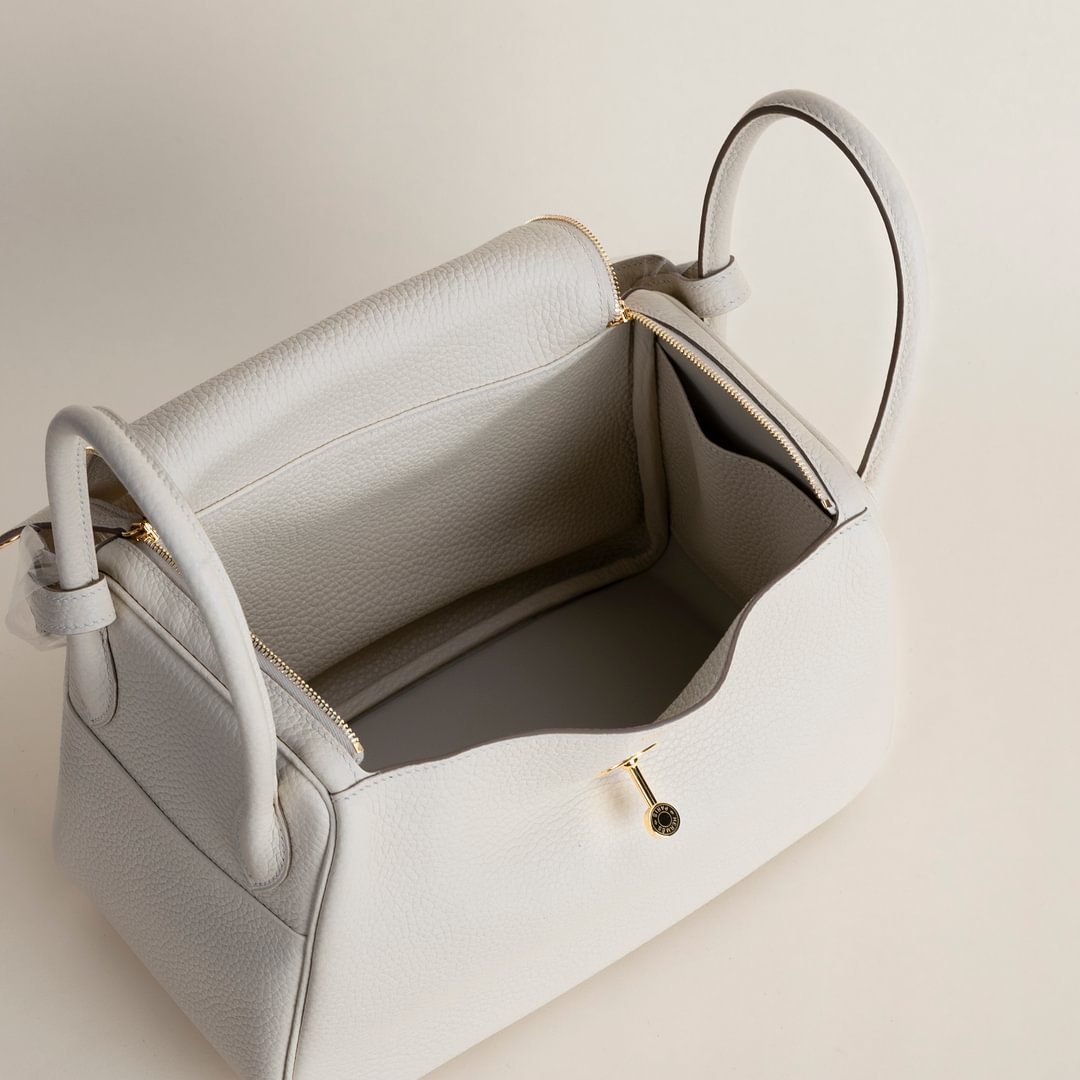 Lindy 26cm Clemence leather CC10 craie GHW