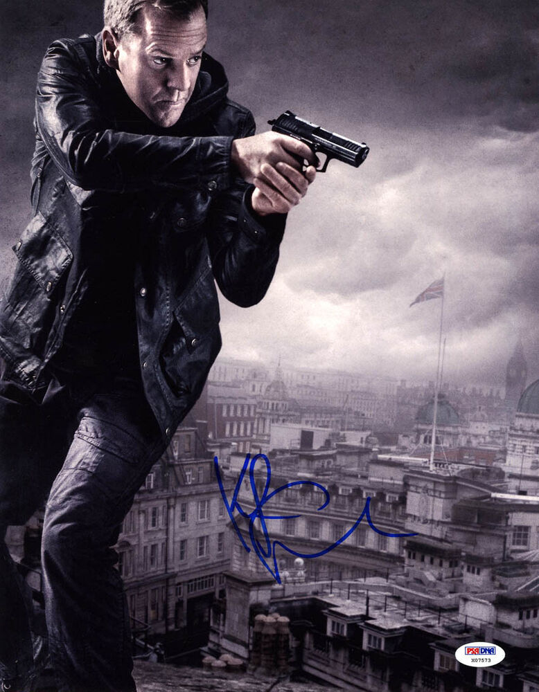 Kiefer Sutherland SIGNED 11x14 Photo Poster painting Jack Bauer 24 Touch PSA/DNA AUTOGRAPHED